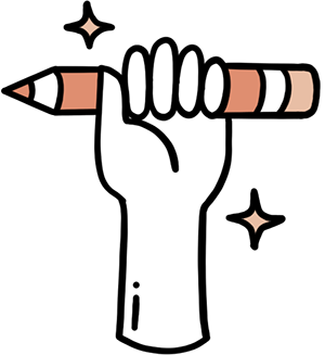hand and pencil