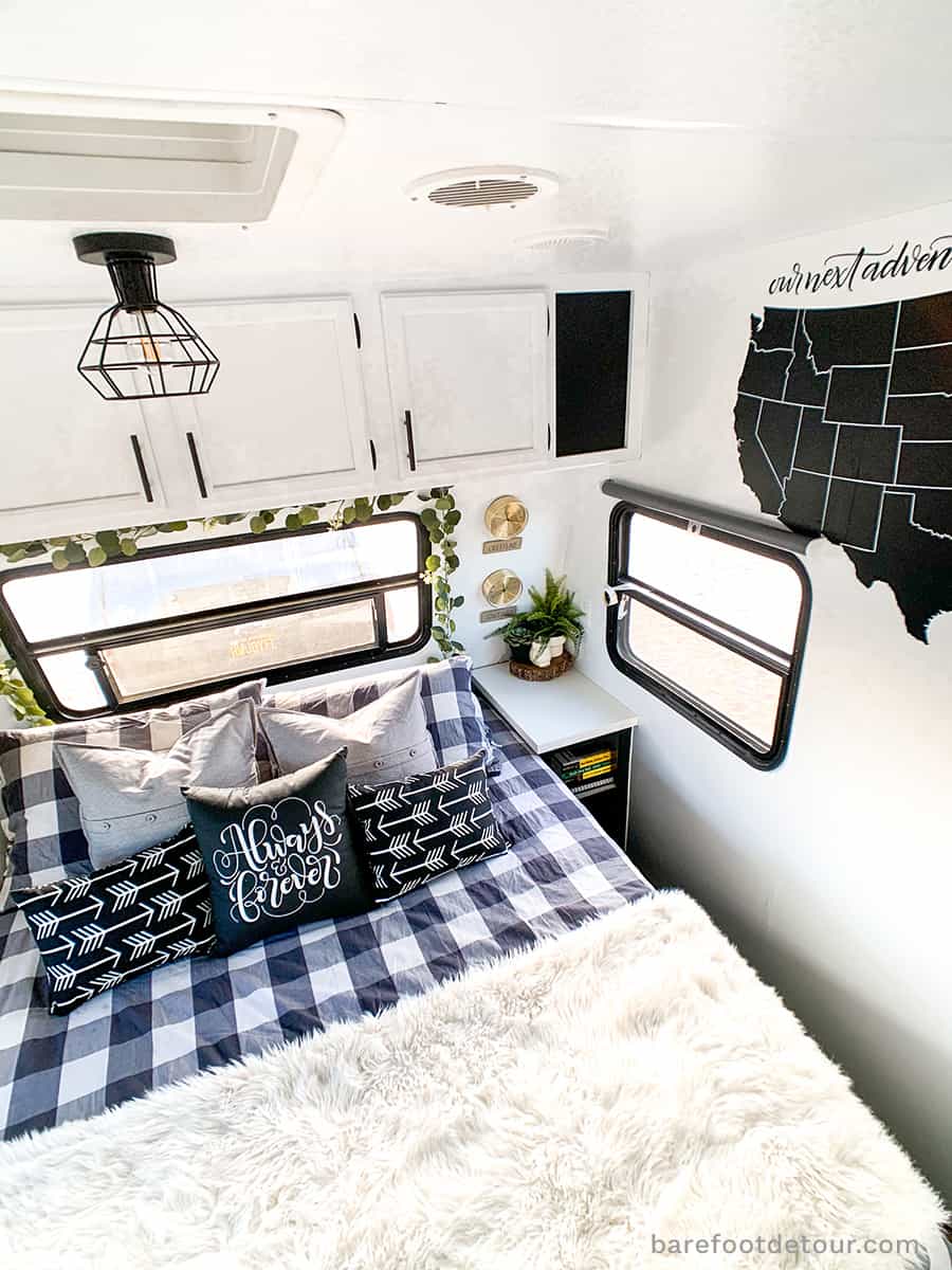 camper rv map in wall