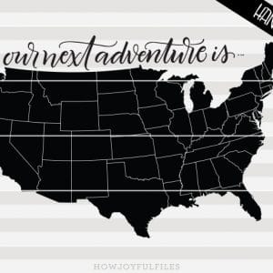 our next adventure USA map