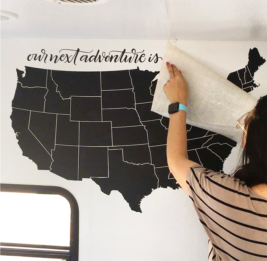 adding a map to our camper
