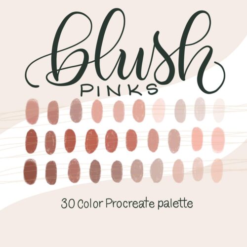 Blush pink procreate palette
