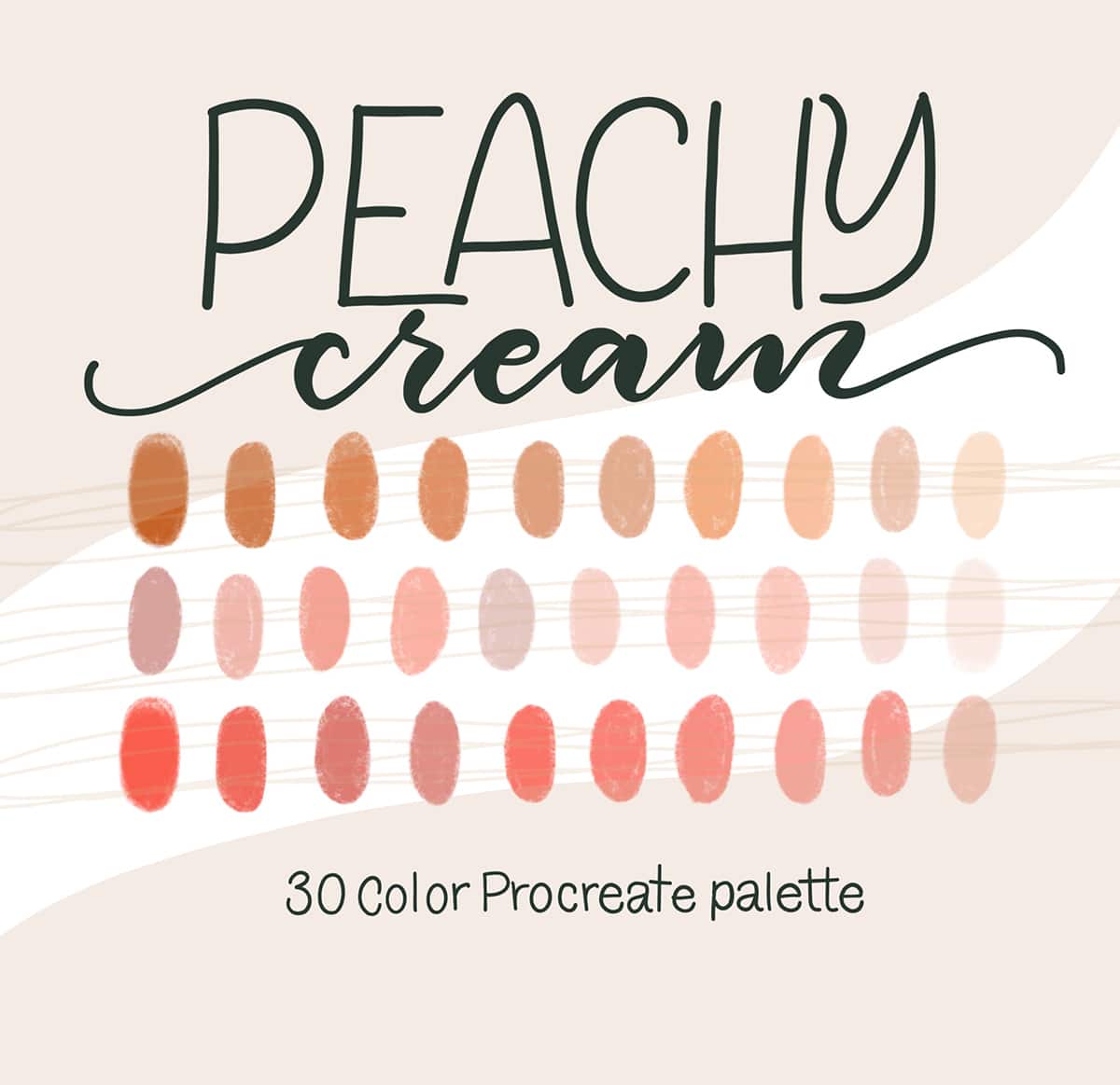 Peachy Cream Procreate Palette