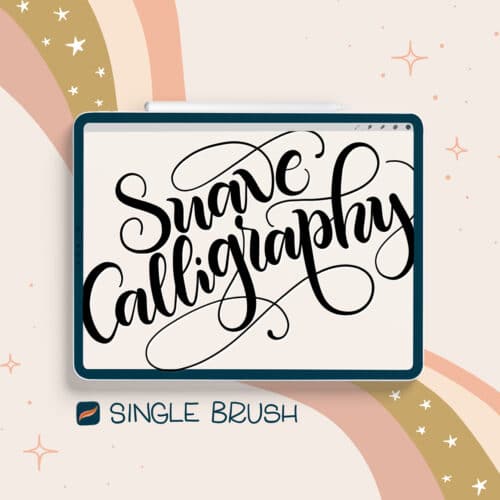 suave calligraphy procreate brush