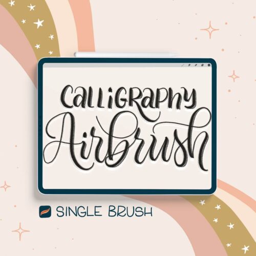 calligraphy airbrush procreate brush