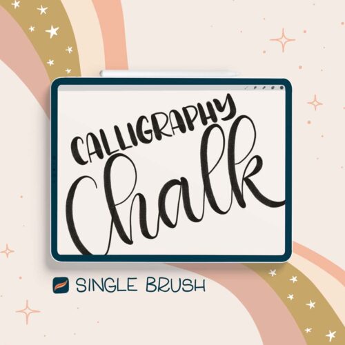chalk calligraphy procreate brush