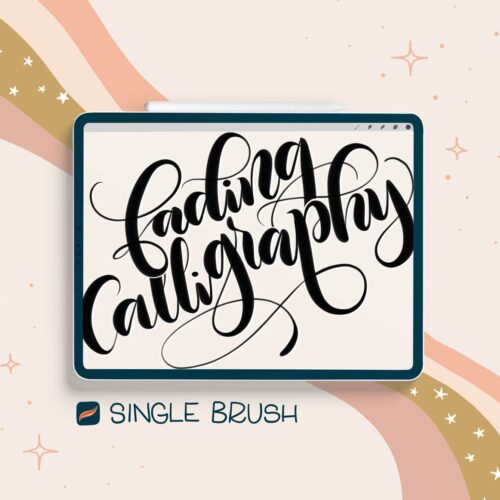 fading calligraphy procreate brush
